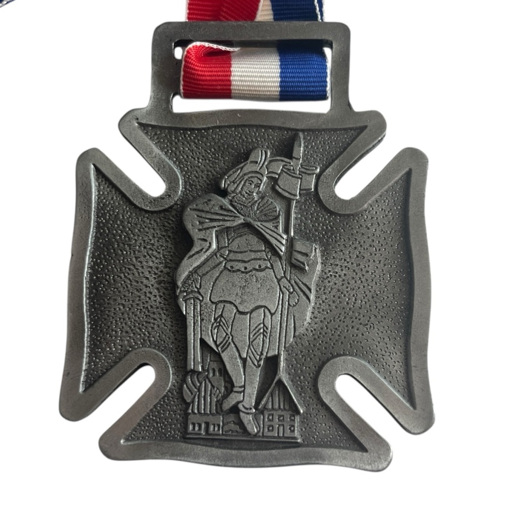 NEW Vintage 82 Saint Florian Medal 1st Annual Walk Signal Hill Fire Dept IL